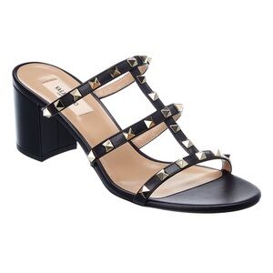 Valentino Rockstud Caged 60 Leather Sandal Navy Blue 39.5 Brand New